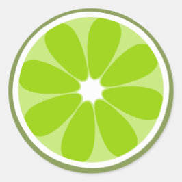 Redonda Lime Slice Pegatina
