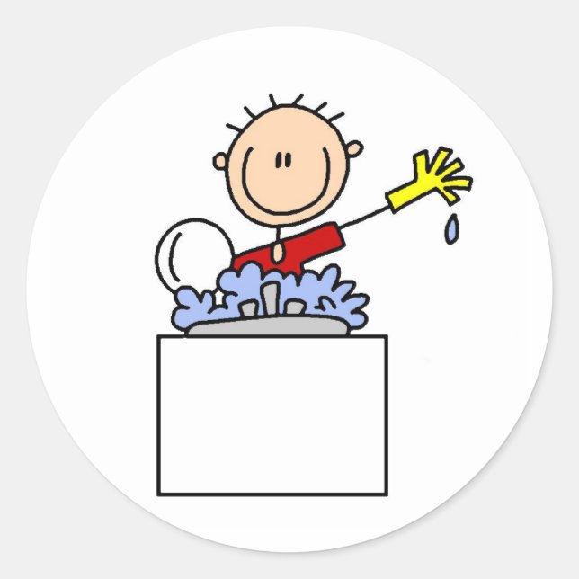 Redonda Limpieza Del Pegatina De Platos (Anverso)