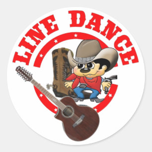 Redonda Line Dance pegatina Roy grande
