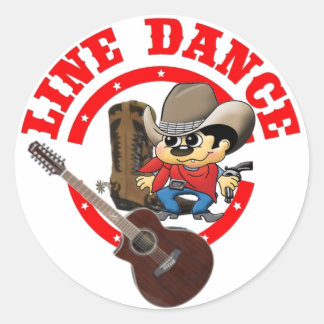 Redonda Line Dance pegatina Roy pequeña