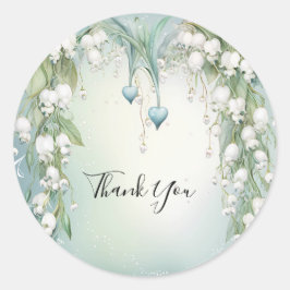 Redonda Lirio acuarela del Pegatina del Valle