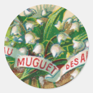 Redonda Lirio antiguo del Pegatina de la Ronda del Valle