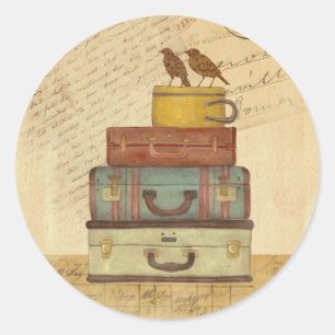 Redonda Listo Para Volar Amo Pegatina Aves