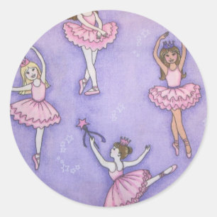 Redonda Little Ballerina Pegatina