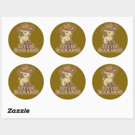 Redonda Little Buckaroo - Pegatina de cabra bebé