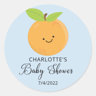 Redonda Little Cutie Baby Shower Classic Round Pegatina