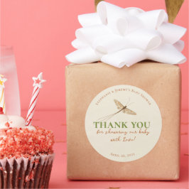 Redonda Little Love Bug Baby Shower Classic Round Pegatina