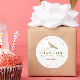 Redonda Little Love Bug Baby Shower Classic Round Pegatina