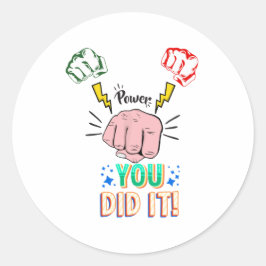 Redonda lo hiciste pegatina