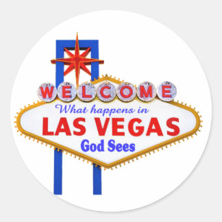 Redonda Lo Que Pasa En El pegatina De Las Vegas