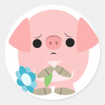 "Lo siento" Personalizado educada Pegatina Piglet