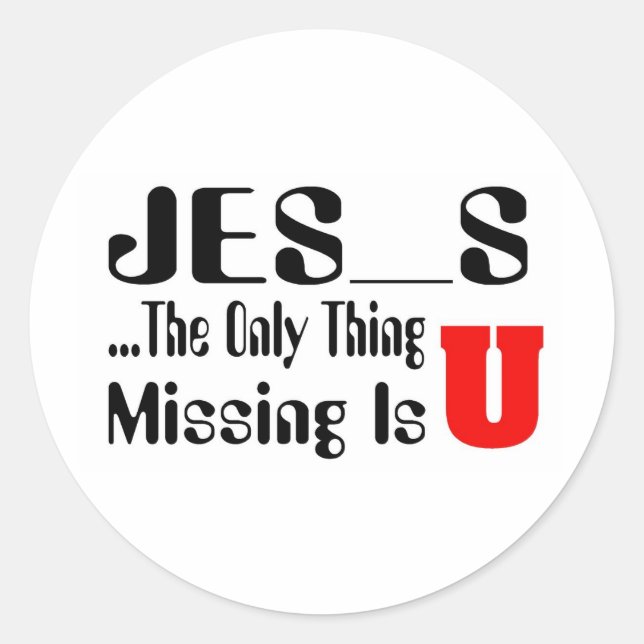 Redonda Lo único que falta es el pegatina cristiano (Anverso)