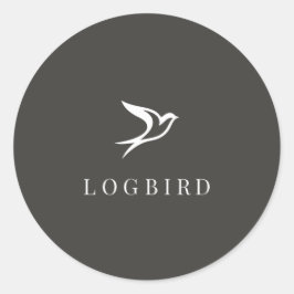 Redonda LOGBIRD — Pegatina