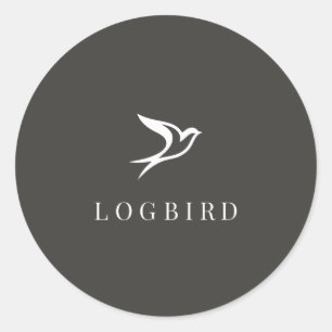 Redonda LOGBIRD — Pegatina