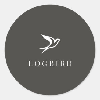 Redonda LOGBIRD — Pegatina