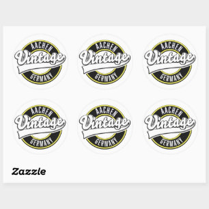 Redonda Logo de estilo vintage de Dortmund, pegatina redon