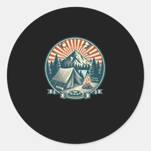 Redonda Logotipo de camping Muy Pegatina de Guay