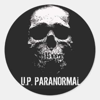 REDONDA LOGOTIPO SKULL - HOJA PEGATINA