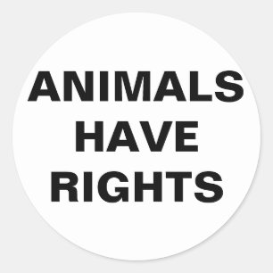 Redonda Los animales tienen el pegatina de las derechas
