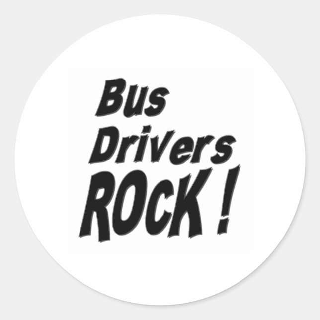 Redonda ¡Los conductores de autobús rompen! Pegatina (Anverso)