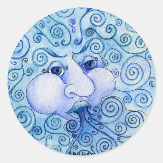 Redonda Los elementos - Pegatina aéreo (Anverso)