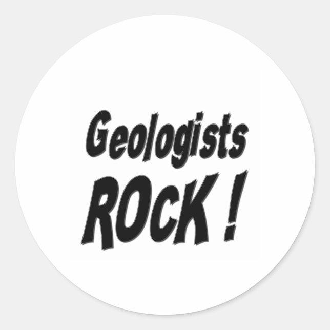Redonda ¡Los geólogos rompen! Pegatina (Anverso)