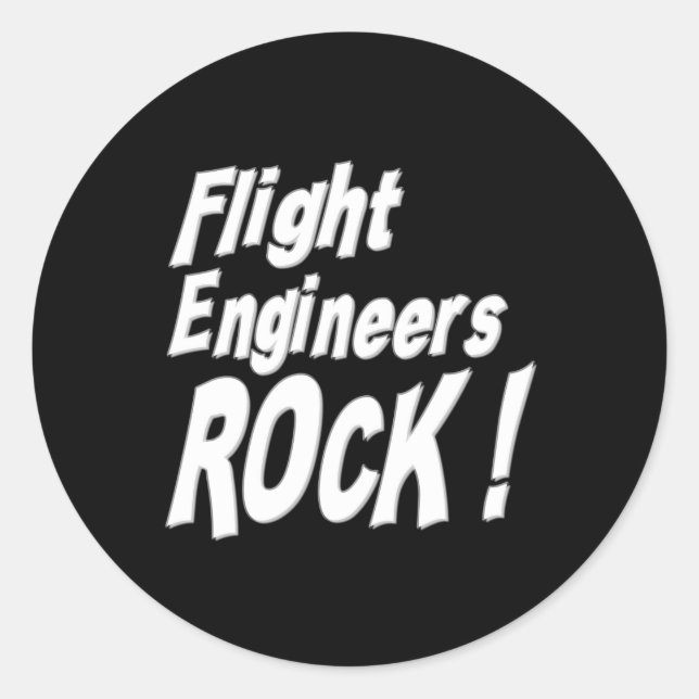 Redonda ¡Los ingenieros de vuelo rompen! Pegatina (Anverso)