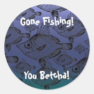 Redonda Los pescados del verraco: Pesca ida - pegatina