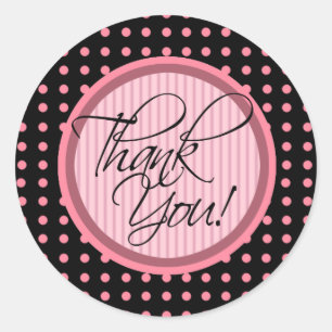 Redonda Lotti Dotti - Gracias Pegatina (Baby Pink)