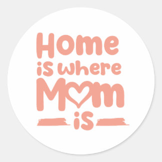 Redonda Love Mom Pegatina