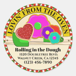 Redonda Lovin' de la Pegatina de alimentos para hornos
