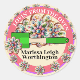 Redonda Lovin' de la Pegatina de alimentos para hornos