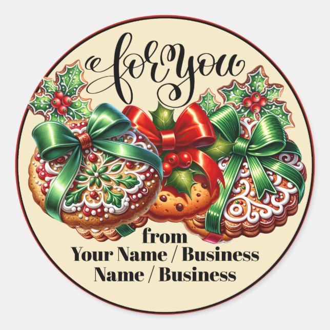 Redonda Lovin' de la Pegatina de alimentos para hornos (Anverso)