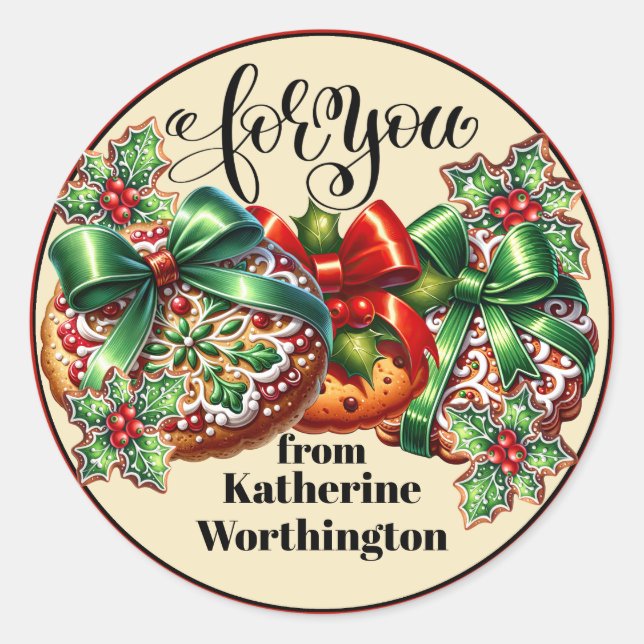 Redonda Lovin' de la Pegatina de alimentos para hornos (Anverso)