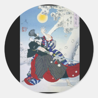 Redonda Luna de Amanecer Snowy - Pegatina de Tsukioka Yoos