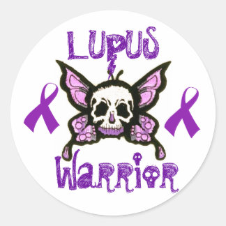 Redonda Lupus Warrior Pegatina