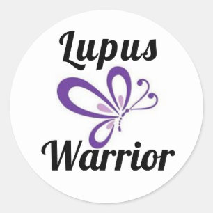 Redonda Lupus Warrior Pegatina