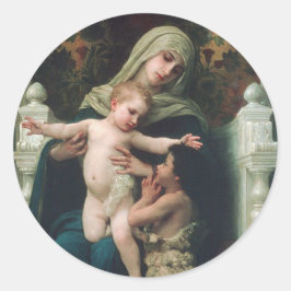 Redonda Madonna y su hijo con el pegatina Bautista