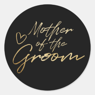 Redonda Madre del Groom - pegatina del Relieve metalizado