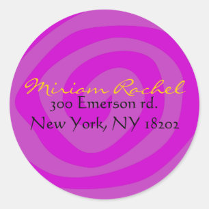 Redonda MADRE NATURALEZA SWIRL Bat Bar Mitzvah Pegatina