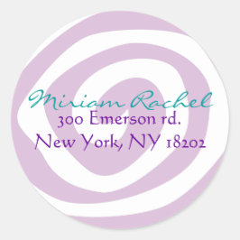 Redonda MADRE NATURALEZA SWIRL Bat Bar Mitzvah Pegatina