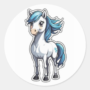 Redonda Magnífico Pegatina de Pony Anime - Una fantástica
