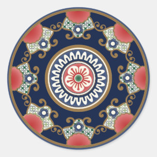 Redonda Mah Jongg Patterns Classic Round Pegatina