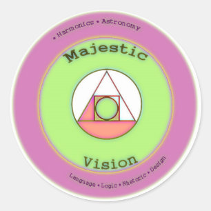 Redonda Majestic Vision Round Pegatina