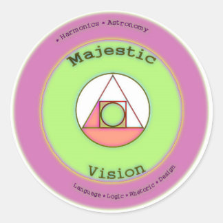 Redonda Majestic Vision Round Pegatina