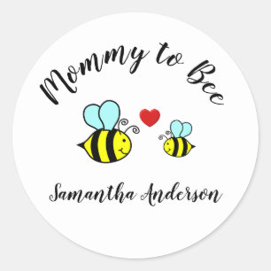Redonda Mamá Abeja - Pegatina Circular