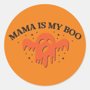 Redonda Mamá es mi Pegatina de Boo