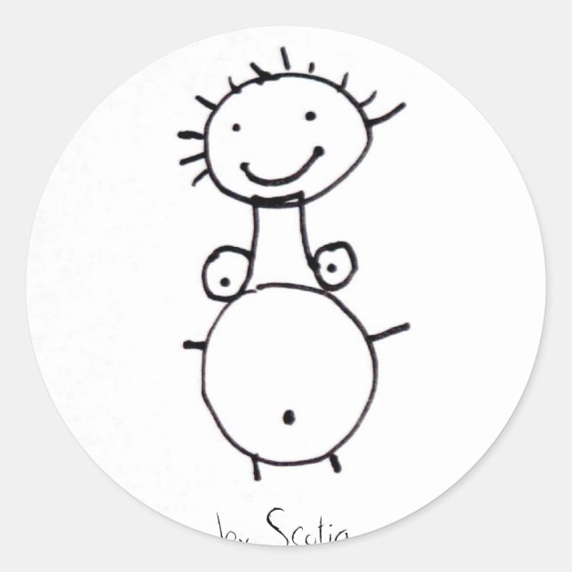 Redonda Mamá pegatina (Anverso)