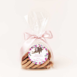 Redonda Mamá y Baby Sloth gracias Pegatina de Ronda