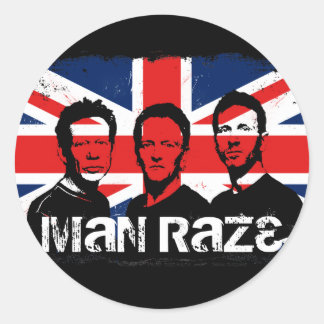 Redonda man raze union jack-black pegatina